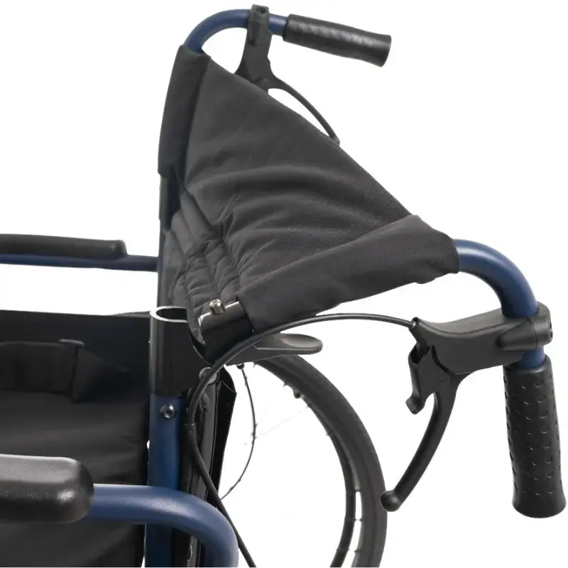 Wózek inwalidzki MDH NAVY1 lekki aluminiowy, siedzisko 43×42 cm, maks. obciążenie 120 kg, składany, 14,4 kg
