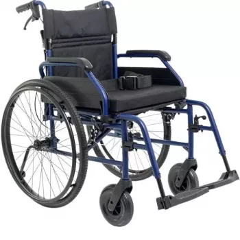 Wózek inwalidzki MDH NAVY1 lekki aluminiowy, siedzisko 43×42 cm, maks. obciążenie 120 kg, składany, 14,4 kg