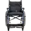 Lekki wózek inwalidzki ze stopu aluminium MDH NAVY1 — rama aluminiowa, siedzisko 46×42 cm, maks. waga użytkownika 120 kg, składany, 14,7 kg