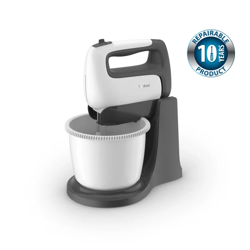 Tefal PrepMix+ HT464138 ręczny mikser z misą stojącą 500 W szary/biały