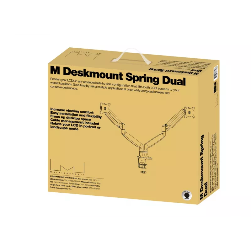 Multibrackets M Deskmount Gas Spring Dual Czarny