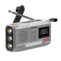 Przenośne radio dynamo Marmitek RESQ 100 — DAB/DAB+/FM, 3 W, LCD, USB‑C, gniazdo 3,5 mm, jasnoszary