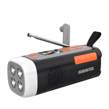 Marmitek RESQ 200 – Radio z dynamem, przenośne, analogowe i cyfrowe, DAB, DAB+, FM, 87.5 - 108 MHz, 170 - 240 MHz, 3 W