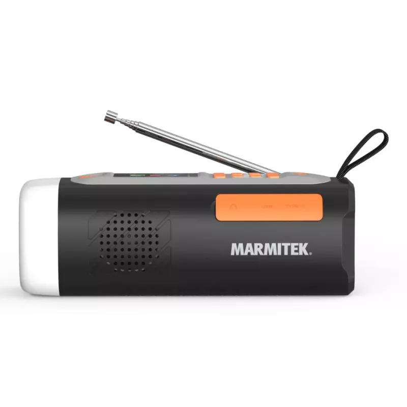 Marmitek RESQ 200 – Radio z dynamem, przenośne, analogowe i cyfrowe, DAB, DAB+, FM, 87.5 - 108 MHz, 170 - 240 MHz, 3 W