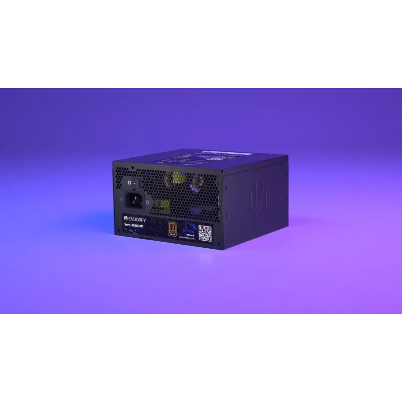 Zasilacz ENDORFY Vero L6 650 W ATX 24-pin, 80 PLUS Bronze, wentylator 120 mm, czarny