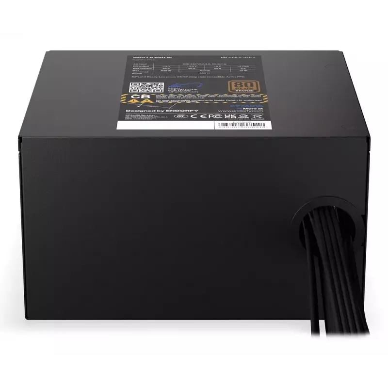 Zasilacz ENDORFY Vero L6 650 W ATX 24-pin, 80 PLUS Bronze, wentylator 120 mm, czarny