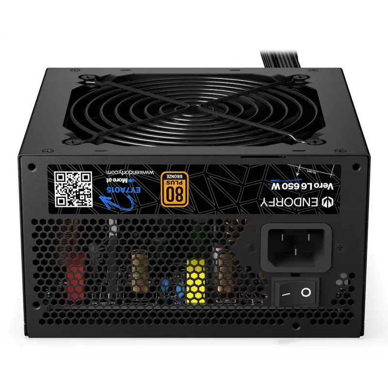 Zasilacz ENDORFY Vero L6 650 W ATX 24-pin, 80 PLUS Bronze, wentylator 120 mm, czarny