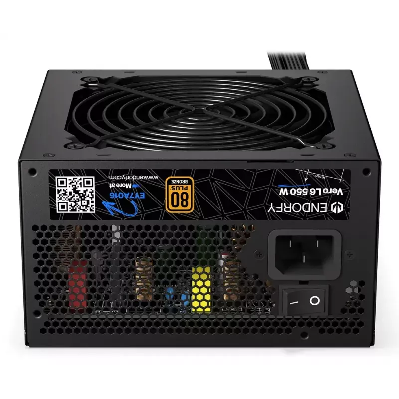 Zasilacz ENDORFY Vero L6 550 W ATX 24-pin 80 PLUS Bronze, wentylator 120 mm, czarny
