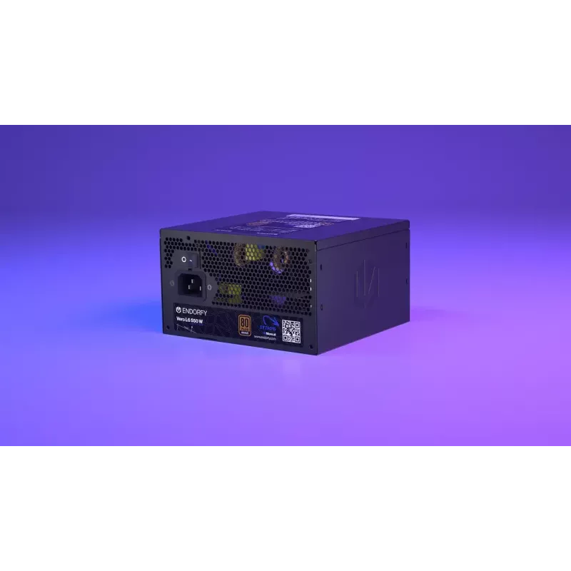 Zasilacz ENDORFY Vero L6 550 W ATX 24-pin 80 PLUS Bronze, wentylator 120 mm, czarny
