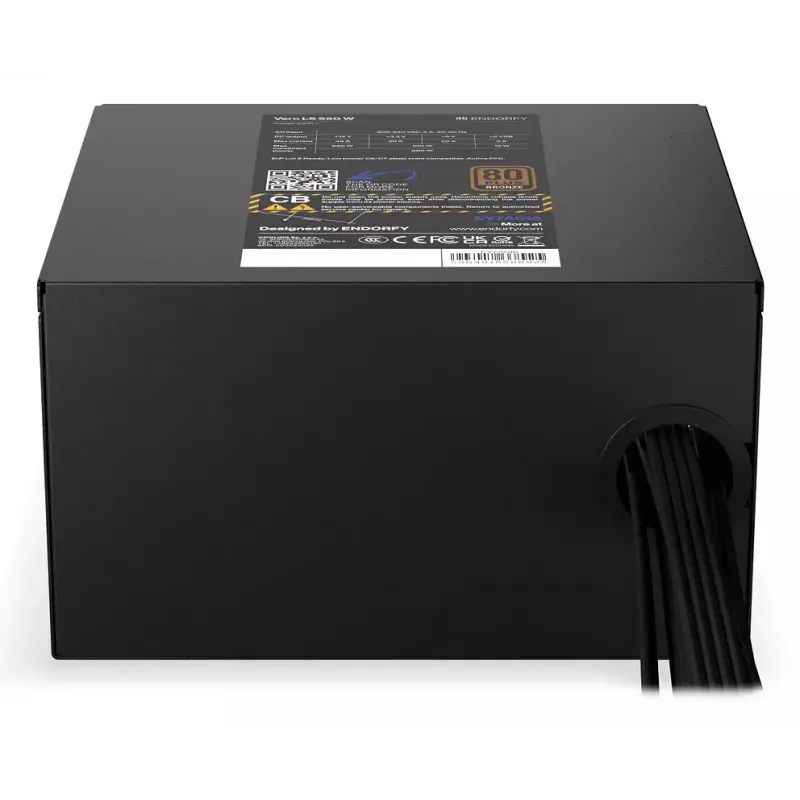 Zasilacz ENDORFY Vero L6 550 W ATX 24-pin 80 PLUS Bronze, wentylator 120 mm, czarny