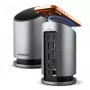 AXAGON HMC-WL9 USB-C 9‑w‑1 stacja dokująca z 10 Gb/s, 100 W PD, 8K HDMI, Ethernet, ładowaniem bezprzewodowym