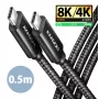 Kabel USB-C na USB-C AXAGON BUCM4X-CM05AB — USB4 Gen 3x2, 40 Gbit/s, 240 W, 0,5 m, czarny