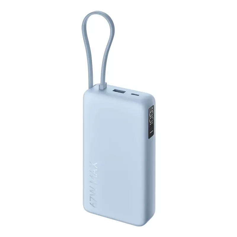 Power bank Xiaomi 67W 20000 mAh Li-Ion niebieski — 11,1 V, USB-A + USB-C, obsługa 3 urządzeń