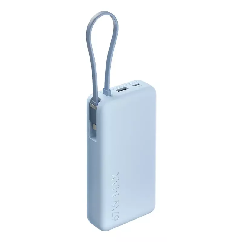 Power bank Xiaomi 67W 20000 mAh Li-Ion niebieski — 11,1 V, USB-A + USB-C, obsługa 3 urządzeń