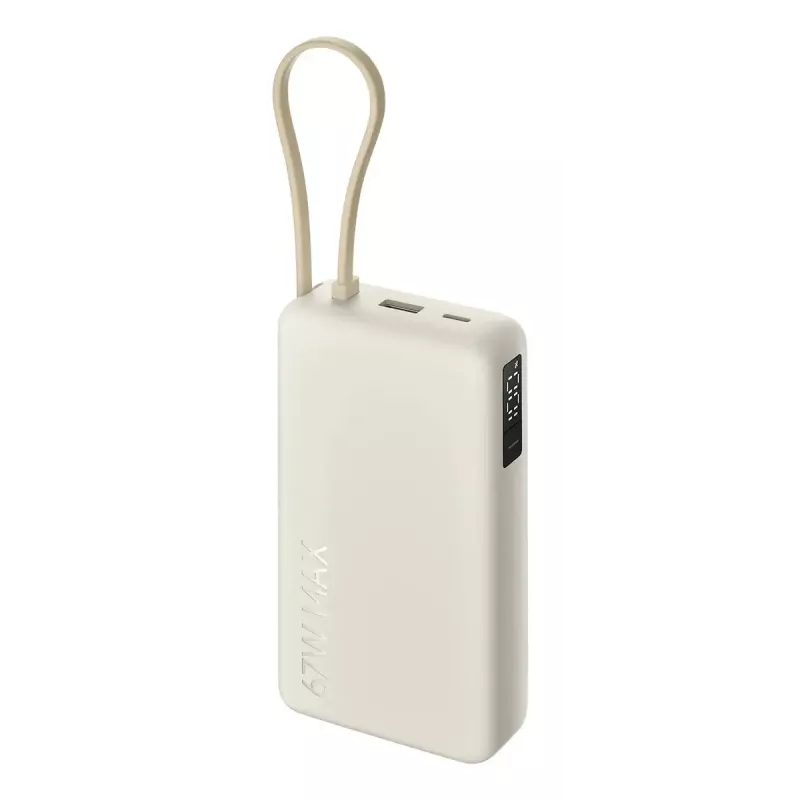 Powerbank przenośny Xiaomi 67W 20000 mAh Li-Ion, 11,1V, USB-A + USB-C, Piaskowy