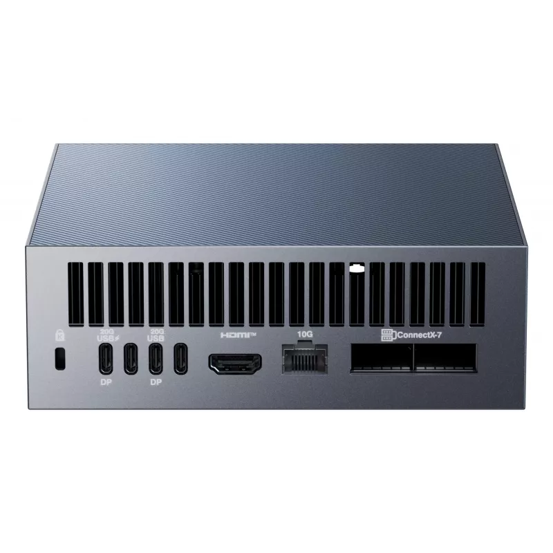 Mini PC ASUS Ascent GX10 GX10-GG0026BN — procesor GB10, 128 GB LPDDR5x, 2 TB SSD, NVIDIA Czarnywell, 240 W, szary