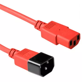 Microconnect PE1413R09 przewód zasilający Czerwony 0.9 m wtyk C13 gniazdo C14