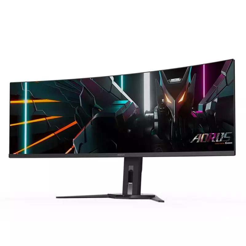 Monitor GIGABYTE 49 cali OLED CO49DQ DQHD 5120×1440 144 Hz, HDR, FreeSync, 10-bit, 2×HDMI 2.1, USB-C, VESA 100×100