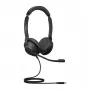 Zestaw słuchawkowy Jabra Evolve2 30 USB-C, UC Stereo, przewodowy, biuro/centrum telefoniczne, 20–20000 Hz, 125 g, czarny