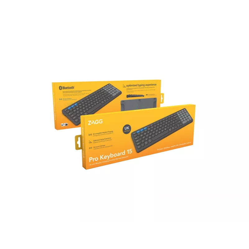 Klawiatura ZAGG Pro 15 uniwersalna Bluetooth QWERTY UK English czarna
