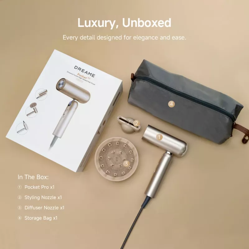 Suszarka do włosów Dreame Pocket Pro AHD51-TG titanium gold