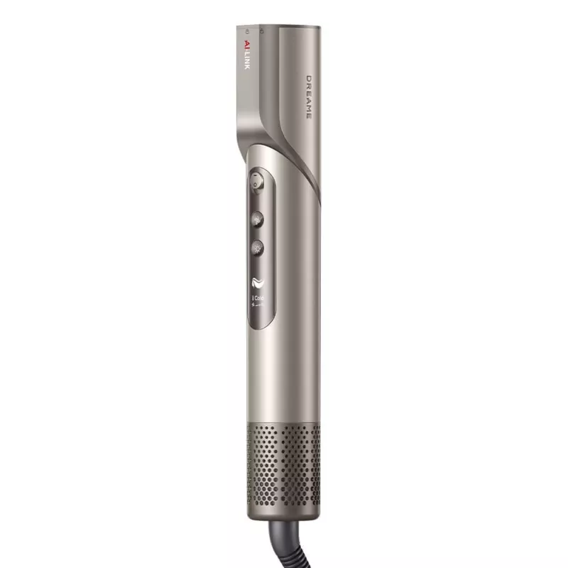 Suszarka do włosów Dreame Dazzle 1400 W — silnik 110000 obr./min, 3 poziomy temperatury, maks. 90°C, złota