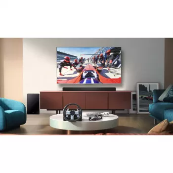 Soundbar TCL Q75H 620 W, 5.1.2-kanałowy, z bezprzewodowym aktywnym subwooferem, HDMI 2.1, Bluetooth 5.3, Wi‑Fi 5, 1040×110×58 mm