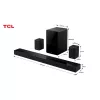 TCL Q Q85H Klasa Q 7.1.4-kanałowy soundbar z Dolby Atmos, bezprzewodowym subwooferem i bezprzewodowymi głośnikami surround