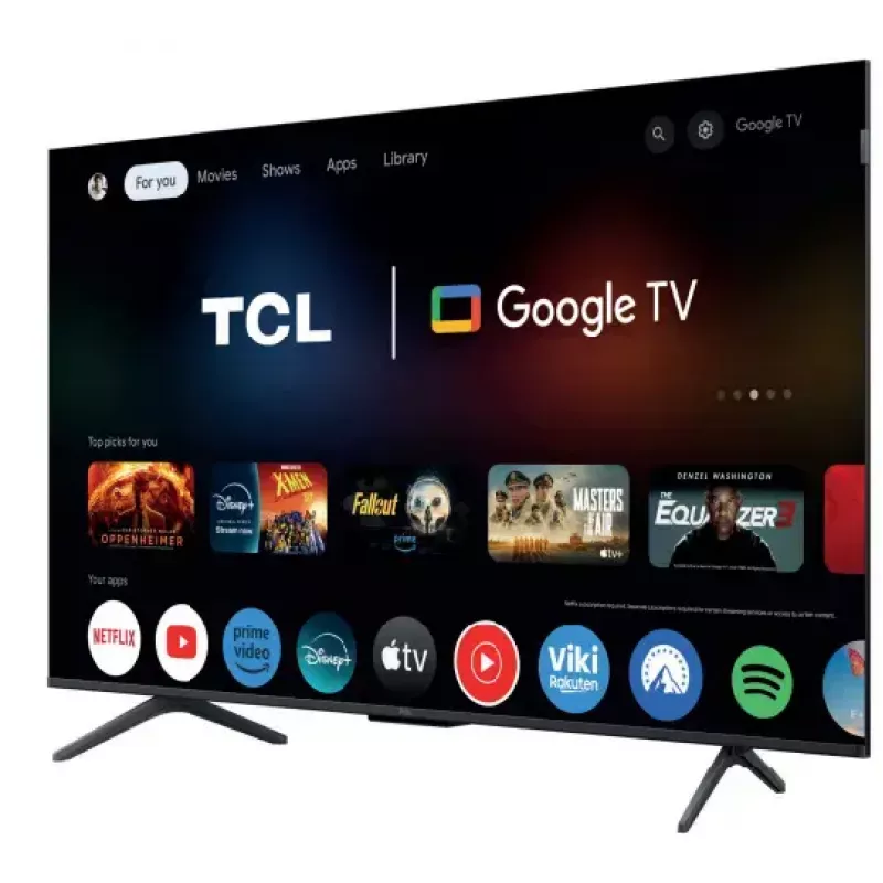 TCL 50C61K 50 cali (127 cm) QD-Mini LED 4K Ultra HD Smart TV, Google TV, Wi‑Fi, metaliczny