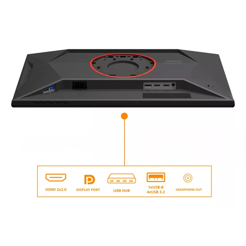 Monitor komputerowy AOC G4 25G4KUR 62,2 cm (24,5 cala) 1920 x 1080 pikseli Full HD LED Czarny, Czerwony