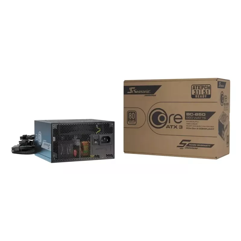 Zasilacz Seasonic CORE BC-850 ATX 3.1 850 W, 20+4 pin ATX, 80 PLUS Bronze, czarny