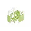 Mid Tower Case HYTE X50 Matcha Milk — Obsługa ATX/mATX/Mini-ITX, szkło hartowane, przedni I/O