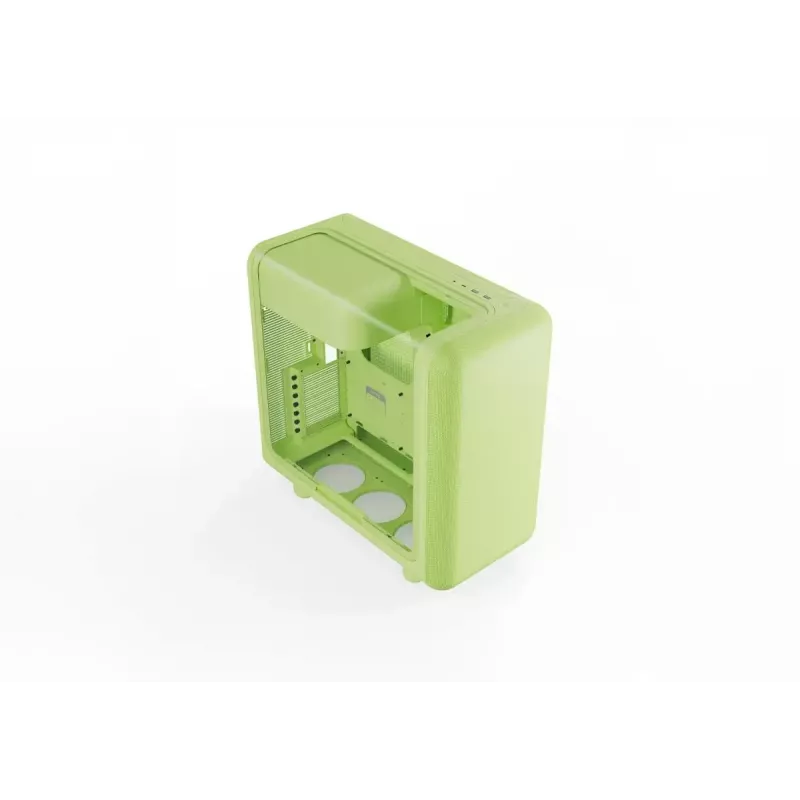 Mid Tower Case HYTE X50 Matcha Milk — Obsługa ATX/mATX/Mini-ITX, szkło hartowane, przedni I/O
