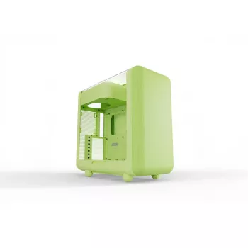 Mid Tower Case HYTE X50 Matcha Milk — Obsługa ATX/mATX/Mini-ITX, szkło hartowane, przedni I/O