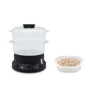 Tefal Minicompact VC139810 parowar 2 koszyki Wolnostojący Czarny 800 W