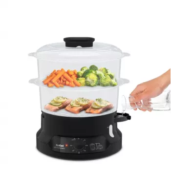 Tefal Minicompact VC139810 parowar 2 koszyki Wolnostojący Czarny 800 W