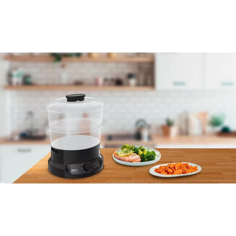 Tefal Minicompact VC139810 parowar 2 koszyki Wolnostojący Czarny 800 W