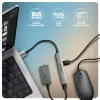 USB hub AXAGON HUE-STA — 4-port aluminium strip, 1× USB-A 5Gbps + 2× USB-A & 1× USB-C 480Mbps, USB-A host, szary