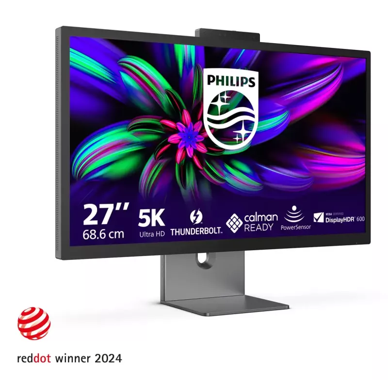 Philips Brilliance 27E3U7903/00 monitor komputerowy 68.6 cm (27 cali) 5120 x 2880 pikseli 5K Ultra HD LCD Szary