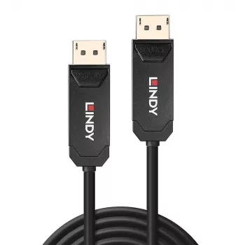 Lindy 10m Fibre Optic Hybrid DP 2.0 UHBR10 kabel, 10 m, DisplayPort, DisplayPort, Męski, Męski, 7680 x 4320 pikseli