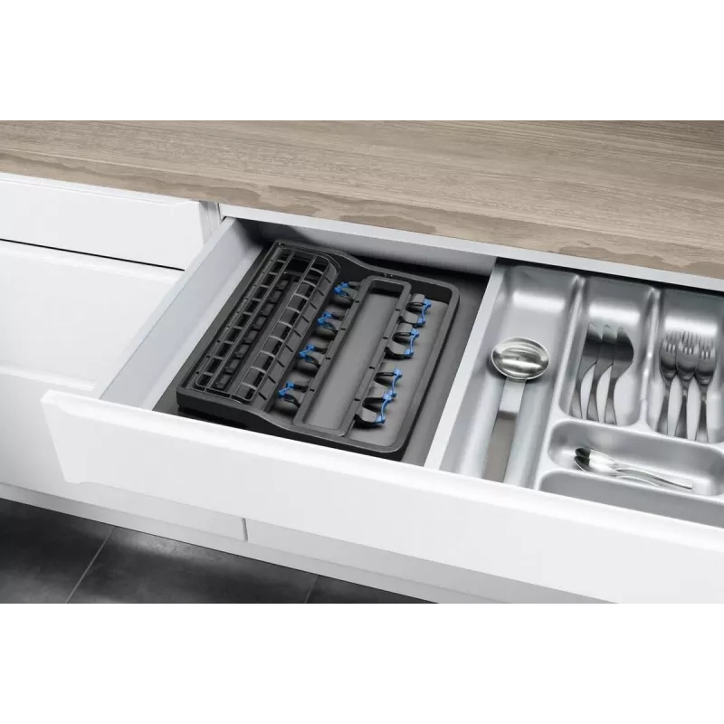 Uchwyt na kieliszki Electrolux 9029795540 — czarny, na 8 kieliszków, wys. 260 × szer. 220 × gł. 330 mm