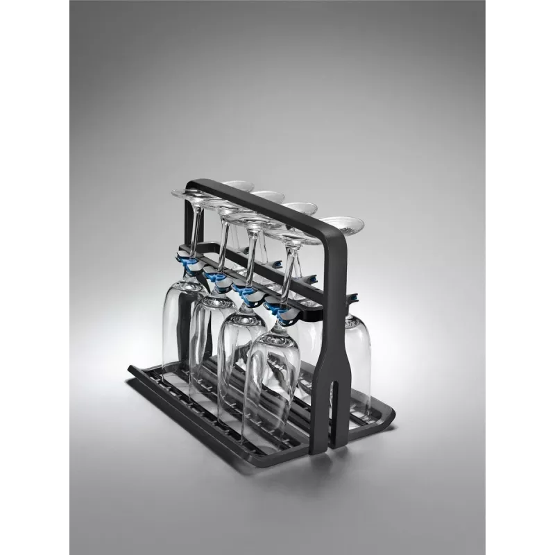 Uchwyt na kieliszki Electrolux 9029795540 — czarny, na 8 kieliszków, wys. 260 × szer. 220 × gł. 330 mm