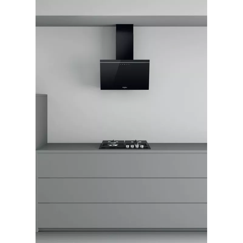 Whirlpool AKR 62F LT K ścienny Czarny 650 m³/h
