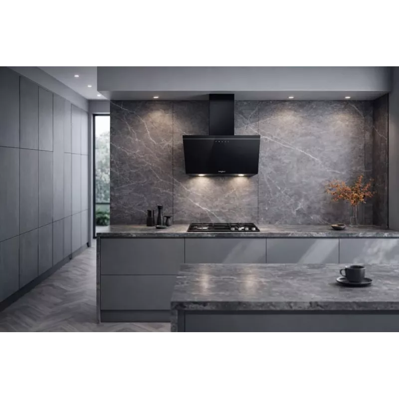 Whirlpool AKR 62F LT K ścienny Czarny 650 m³/h