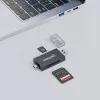 USB-A / USB-C combo Multi-Card Reader/Writer Manhattan, 5 Gb/s (USB 3.2 Gen1 aka USB 3.0), męski do gniazd microSD i SD/MMC, format Mini, SuperSpeed USB, Windows lub Mac, czarny/przezroczysty, trzyletnia gwarancja