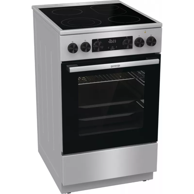 Kuchenka Gorenje GECS5C70XA wolnostojąca elektryczna płyta ceramiczna stal nierdzewna
