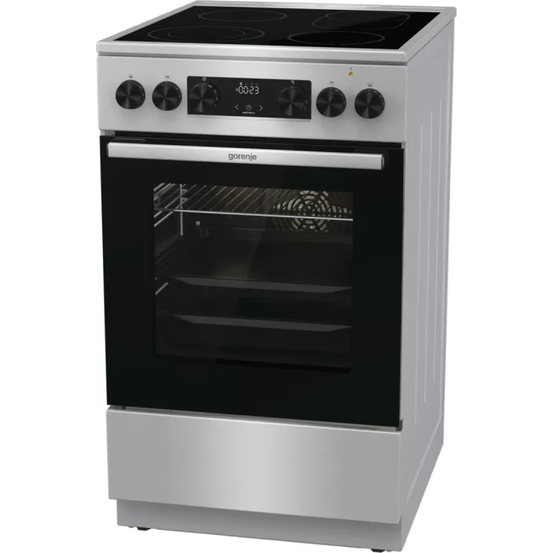 Kuchenka Gorenje GECS5C70XA wolnostojąca elektryczna płyta ceramiczna stal nierdzewna