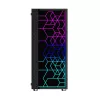 Obudowa PC GEMBIRD Fornax 2500 Midi Tower Czarna — wsparcie ATX/ITX, szkło hartowane, RGB, 3x120mm z przodu, 2 zatoki 2,5 cala