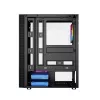 Obudowa PC GEMBIRD Fornax 2500 Midi Tower Czarna — wsparcie ATX/ITX, szkło hartowane, RGB, 3x120mm z przodu, 2 zatoki 2,5 cala