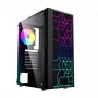 Obudowa PC GEMBIRD Fornax 2500 Midi Tower Czarna — wsparcie ATX/ITX, szkło hartowane, RGB, 3x120mm z przodu, 2 zatoki 2,5 cala